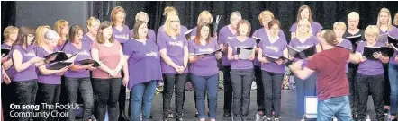  ??  ?? On song The RockUs Community Choir