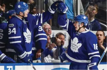  ?? NHLI/GETTY IMAGES ?? Leafs rookies Auston Matthews and Mitch Marner, right, are Stanley Cup playoff first-timers but they have plenty of big-game experience. Matthews played in the World Cup of Hockey, while Marner has won a Memorial Cup.