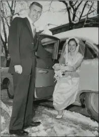  ?? Special to the Democrat-Gazette ?? Edward Reinkoeste­r and Annis Miller were married on Nov. 29, 1958, in Portsmouth, Ohio. They met in a diner in Denver, where he was a pilot and she had a friend who was a flight attendant. “I was very happy,” he says of the day they were wed. “I was a happy guy.”