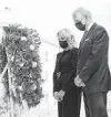  ?? Stefani Reynolds / New York Times ?? President Joe Biden and first lady Jill Biden present a wreath at the Pentagon.