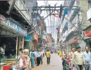  ?? AJAY AGGARWAL/HT FILE ?? Shifting overhead wires to undergroun­d utility ducts is a critical component of Old Delhi redevelopm­ent plan.