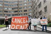  ?? Katherine Frey / The Washington Post ?? These tenants in Washington, D.C., protested living conditions during the pandemic and asked for rent to be canceled in May. The federal eviction moratorium is slated to end Dec. 31.