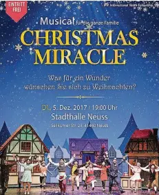  ?? FOTO: IYF ?? Mit diesem Flyer wirbt die „Internatio­nal Youth Fellowship“öffentlich für das Musical „Christmas Miracle“in der Stadthalle.