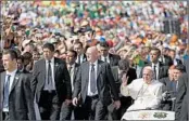  ?? REBECCA BLACKWELL/AP ?? Pope Francis receives a warm welcome Tuesday in Morelia, Mexico, a hotbed of the country’s drug trade.