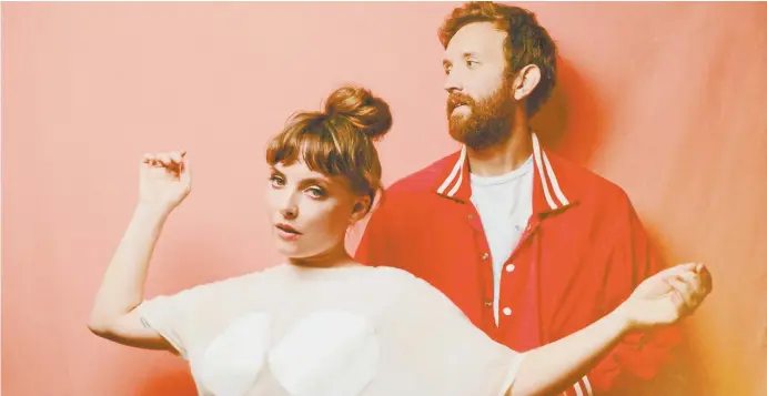  ??  ?? Amelia Meath and Nick Sanborn, of Sylvan Esso.