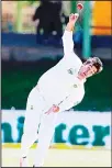  ??  ?? South Africa bowler Duanne Olivier delivers a ball during the third day of the second Test cricket match between South Africa and Bangladesh
in Bloemfonte­in in Oct 8. (AFP)