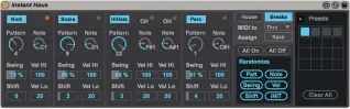  ??  ?? Tepper uses Alexkid’s Instant Haus to trigger drum sounds in Ableton Live