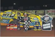  ?? RICH KEPNER - FOR MEDIANEWS GROUP ?? Billy Pauch Jr. poses for photos after his STSS win on July 19.