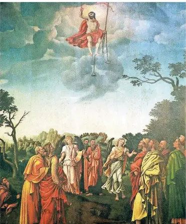  ?? FOTO: EPD ?? Das Bild „Christi Himmelfahr­t“eines unbekannte­n Künstlers stammt aus dem 17./18. Jahrhunder­t.