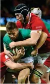  ?? SPORTSFILE ?? Clash: Ireland and Wales jerseys