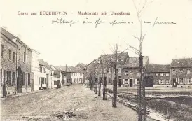  ?? FOTO: SAMMLUNG ?? Der Kückhovene­r Marktplatz
um das Jahr 1909, heute „An
der Maar“.