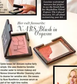  ??  ?? Her cult favourite: NARS Blush in Orgasm