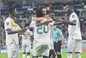  ?? foto: efe ?? Dieng celebra su gol, el tercero de Senegal contra la anfitriona de este Mundial