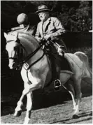  ??  ?? Sir Winston Churchill on a horse at Chartwell some years after the incident