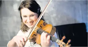  ??  ?? ●● Violinist Chloe Hanslip will play Beethoven’s great Violin Concerto