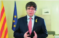  ??  ?? 2018. Carles Puigdemont se quedó sin investidur­a telemática desde Bruselas