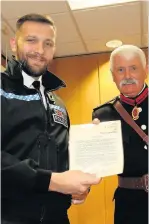  ?? PC Ben Barnes was described as a hero by the High Sheriff of Merseyside Ray Farley ??