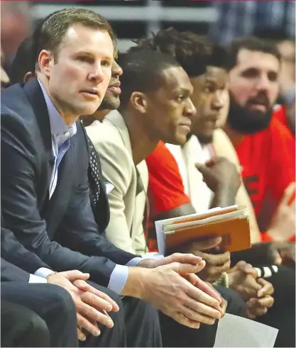  ?? | JONATHAN DANIEL/ GETTY IMAGES ?? Coach Fred Hoiberg watches from the bench as the Celtics were dismantlin­g his Bulls in Game 6.