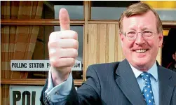  ?? AP ?? David Trimble faced criticism from within his party for his role in the peace process.