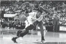  ?? VAUGHN RIDLEY/GETTY IMAGES ?? Toronto Raptors guard Delon Wright has mirrored his team’s lopsided home/road splits in the playoffs, averaging about 16 points per game at the Air Canada Centre and just 6.5 points per game at Capital One Arena in Washington, D.C.