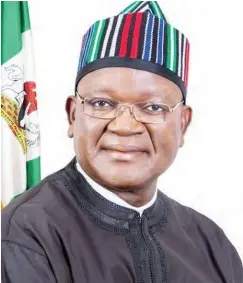  ??  ?? Governor of Benue State, Samuel Ortom