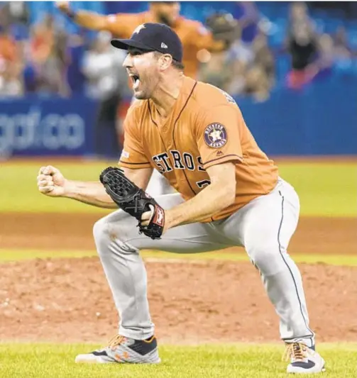  ?? AP ?? Justin Verlander leads dominant Astros pitching staff that might be easier to handle in Bronx than if home-field advantage goes to Houston.