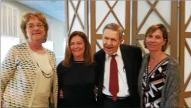  ?? SUBMITTED PHOTO ?? New members inducted into the Pottsgrove School District Honor Roll are, left to right: Barbara Cooper, Dr. Theresa Burns, Dr. Richard Radel and Jill Wrigley’s sister, Laura Wrigley.