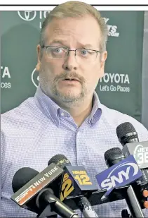  ?? Bill Kostroun ?? If he isn’t careful, Mike Maccagnan may miss out on his chance to get the Jets a franchise quarterbac­k this offseason. MACCAG’ ORDER: