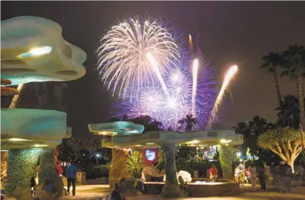  ?? U-T FILE ?? SeaWorld San Diego’s Christmas Wish Fireworks Show will return this month, with displays scheduled for every Friday, Saturday and Sunday, except for Christmas week when they will be seen nightly.