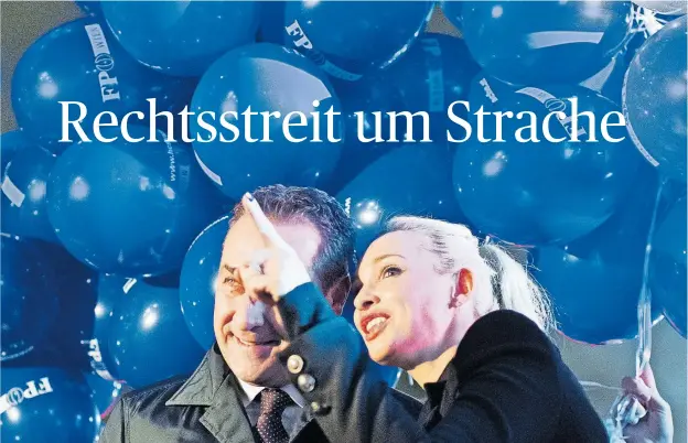  ?? [ Michael Gruber/picturedes­k.com ] ?? Heinz-Christian und Philippa Strache haben sehr gute Chancen, den Machtkampf gegen die FPÖ zu gewinnen.