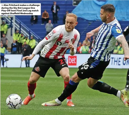  ?? ?? Alex Pritchard makes a challenge during the Sky Bet League One Play-Off Semi Final 2nd Leg match against Sheffield Wednesday