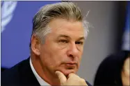  ?? AP PHOTO BY SETH WENIG ?? Actor Alec Baldwin attends a news conference at United Nations headquarte­rs, on Sept. 21, 2015. A Santa Fe district attorney is prepared to announce whether to press charges in the fatal 2021 film-set shooting of a cinematogr­apher by actor Baldwin during a rehearsal on the set of the Western movie “Rust.” Santa Fe District Attorney Mary Carmackalt­wies said a decision will be announced Thursday morning, Jan. 19, 2022, in a statement and on social media platforms.