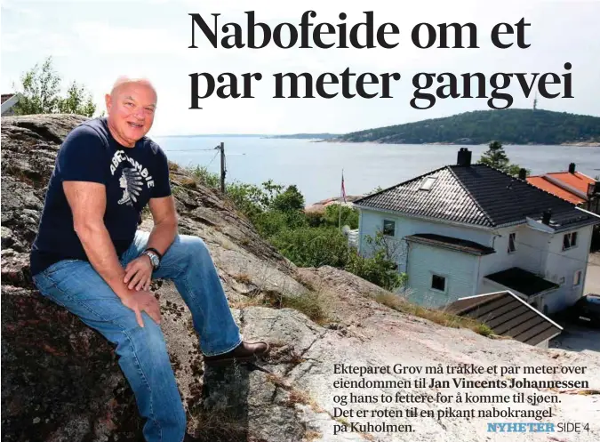  ?? Arkivfoto: kjartan BJELLAND ?? Jan Vincents Johannesse­n er oppvokst og bor her på Kuholmen. Bildet er tatt ved en tidligere anledning.