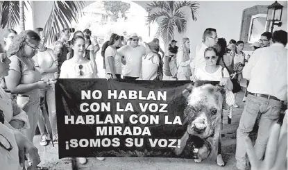  ?? ESPECIAL ?? Anteriorme­nte, se han manifestad­o contra el maltrato animal.