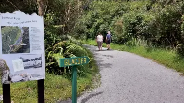  ??  ?? Above, middle and below: The wide walking track through the Forest Walk is a very popular walk in holiday season