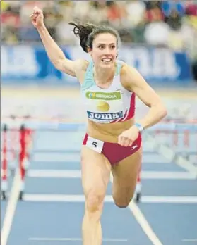  ?? FOTO: RFEA ?? Teresa Errandonea se proclamó en Ourense campeona de España de 60 metros vallas