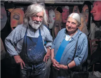  ??  ?? Peter and Elka Schumann at the Bread and Puppet Museum, Glover, Vermont, 2012; from Edward Rubin’s Vermont: An Outsider’s Inside View