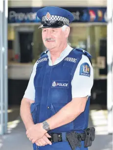  ?? PHOTO: GREGOR RICHARDSON ?? Four decades on the force . . . Senior Constable Ross ‘‘Rosco’’ O’Hagan has retired from the police after serving more than 40 years, most recently as Dunedin’s court escort officer.