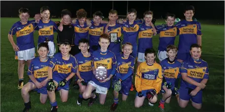  ??  ?? The Tomacork team who claimed the Under-13 B Plate in Ballinakil­l on Monday night.