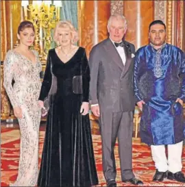  ?? PHOTO: INSTAGRAM/KANIK4KAPO­OR ?? The Prince of Wales and wife Camilla, Duchess of Cornwall, played host to Kanika Kapoor (extreme left) at the Buckingham Palace. The music was curated by DJ Naughty Boy (extreme right)