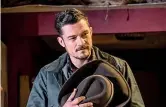  ??  ?? Sul palco L’attore britannico Orlando Bloom, 41 anni, durante la pièce teatrale «Killer Joe» in scena a Londra