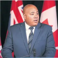  ?? ANDREW FRANCIS WALLACE/TORONTO STAR ?? Michael Coteau is now also in charge of community and social services, Premier Kathleen Wynne announced last Monday.