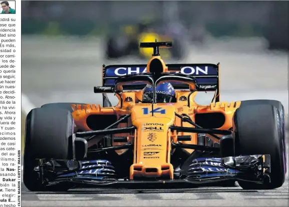  ??  ?? ÚLTIMAS CARRERAS. Fernando Alonso, séptimo en Singapur, disputará en los próximos meses sus seis grandes premios finales en la Fórmula 1.