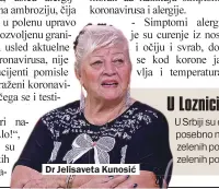  ??  ?? Dr Jelisaveta Kunosić