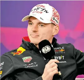  ?? AP ?? Max Verstappen, en conferenci­a de prensa.