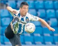  ??  ?? Wu Lei, en un partido con el Espanyol esta temporada.