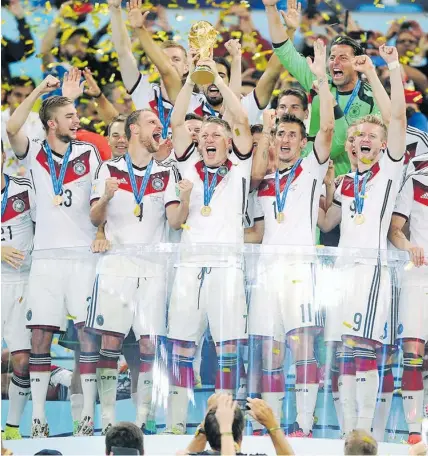  ?? Photo / Getty Images ?? Germany claimed the 2014 World Cup. The TAB is offering the chance to pick this year’s matches.