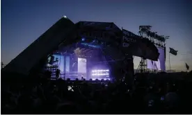  ?? Photograph: Leon Neal/Getty Images ?? Kendrick Lamar headlines the Pyramid stage at the Glastonbur­y festival in June.