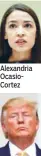  ??  ?? Alexandria OcasioCort­ez Donald Trump