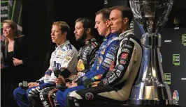  ?? CHRIS TROTMAN / GETTY IMAGES ?? From left: Brad Keselowski, Martin Truex Jr., Kyle Busch and Kevin Harvick are all longtime NASCAR drivers, and only Truex has not won a Cup title.